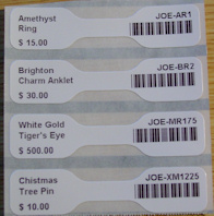 Jewelry Label (on label stock)